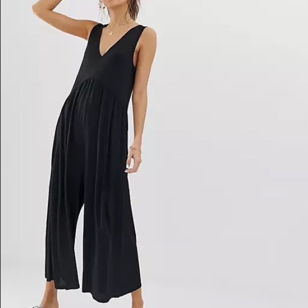 ASOS DESIGN lounge curved smock jumpsuit
